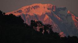 Lamjung Himal (6'998m) is one of the many peaks that rise above the foothills near Pokhara.