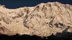 The steep, almost 4'000 m high wall that rises from the glacier near Base Camp to 8'091 m.