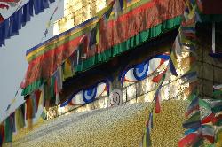 Eyes on the Boudha stupa watch in all four directions.