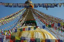 Prayerflags at the stupa.