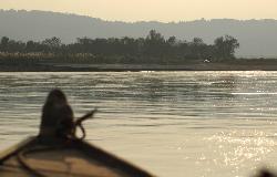 After catching a public bus to Bharatpur we are picked up and cross the Narayan river on the way to our lodge 