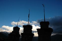 Chortens against the approaching night sky. Goodbye Dolpo, hopefully I'll have another chance to visit and explore those corners that we missed during this fantastic, 4 week long trek.