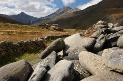 Looking back towards the Chang La as we finally arrive in the Tarap valley.