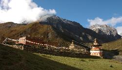 The famous monastery of Shey in the early morning.