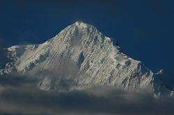 Nilgiri north face in the morning light just after sunrise.