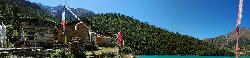 Panorama from the Bon gompa in Ringmo.