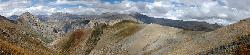 Panorama of the colorful Upper Dolpo area near Shey.