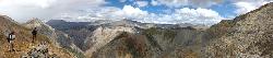 Panorama on the way to Shey reveals the stunning colours of Upper Dolpo.