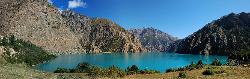 Panorama of the Phoksumdo lake from our campsite.