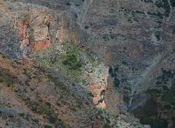 Tsekang monastery lies an hour above Shey and clings to the vertical  cliff like an eagle's nest.