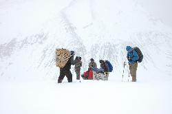 Kees and crew resting on the pass.