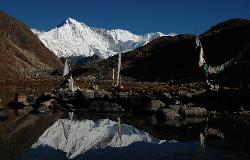 Last view of Cho Oyo before leaving for the Renjo La pass.