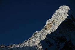 Play of light on Ama Dablam.