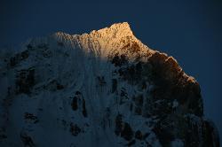 Sunrise on Thyangmoche.