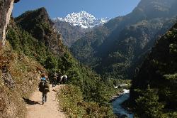 On the second day the high mountains already appear above us.