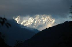 Unusually late monsoon rain hits India this year; and the mountains hide in clouds at the beginning of the trek.
