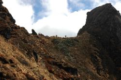 Walking down towards the rhododendron forests.