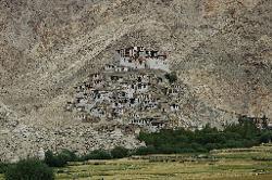 In the eastern part of the Indus valley another monastery overlooks the fertile valley; Chemrey.
