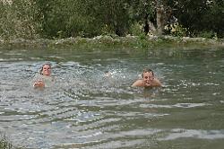 ... and the refreshing bath in a cold pond is a gift from heaven.