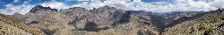 Panorama from Hanumil La; with the beautiful valley of Lingshed at our feet and colourful bushes dotting the barren hillsides.