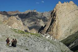 Women on their way home from the main village.