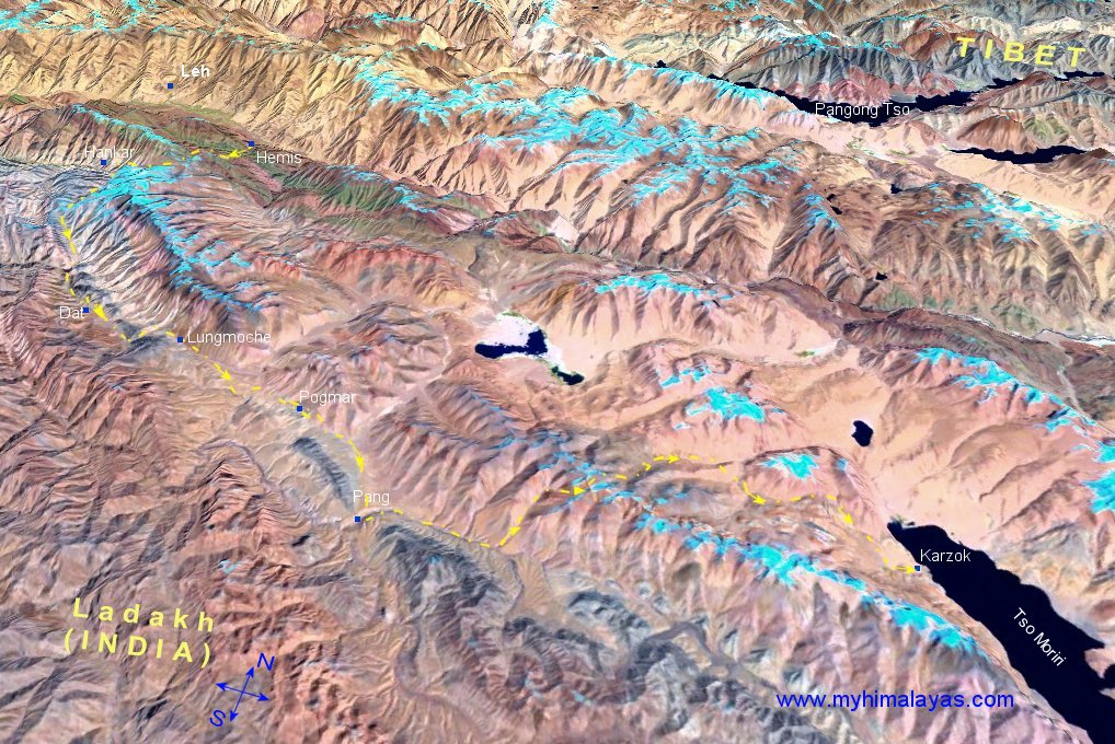 Topographical Map Of China. Topographical map of Ladakh.