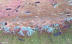 Route from Kathmandu to Lhasa to Namtso back to Nepal