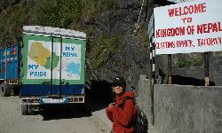 From Kodari we cross the Friendship Bridge to Tatopani and are back into Nepal.