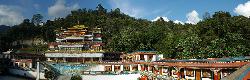 Panorama: An hour outside Gangtok in a beautiful forest stands the monastery of Ranka.